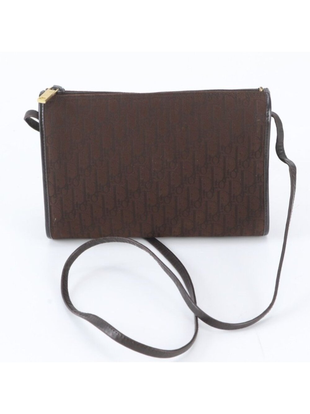 Dior Vintage Trotter Leather Shoulder Bag